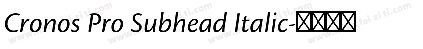 Cronos Pro Subhead Italic字体转换